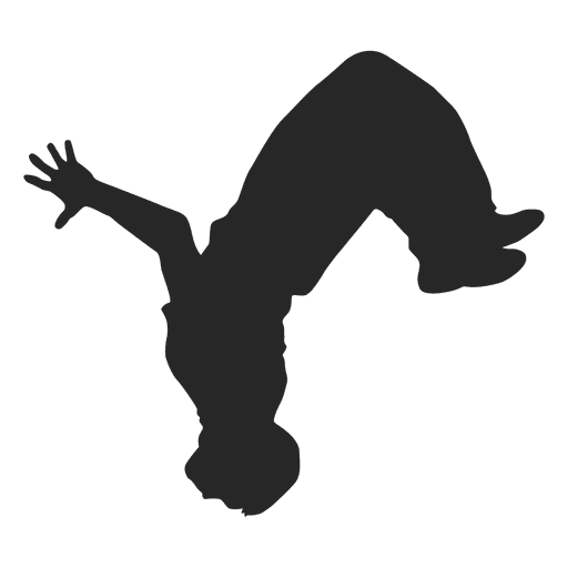 Parkour jumping silhouette 6