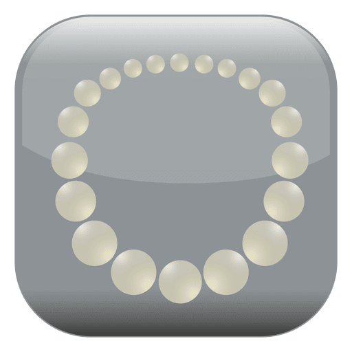 Icono cuadrado perla Diseño PNG