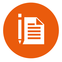 Pen paper round icon PNG Design