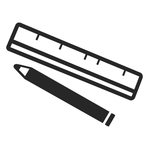 Pencil ruler icon PNG Design