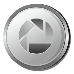 Picasa silver circle icon PNG Design