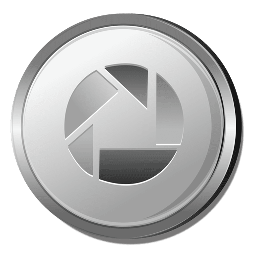 Picasa silver circle icon PNG Design