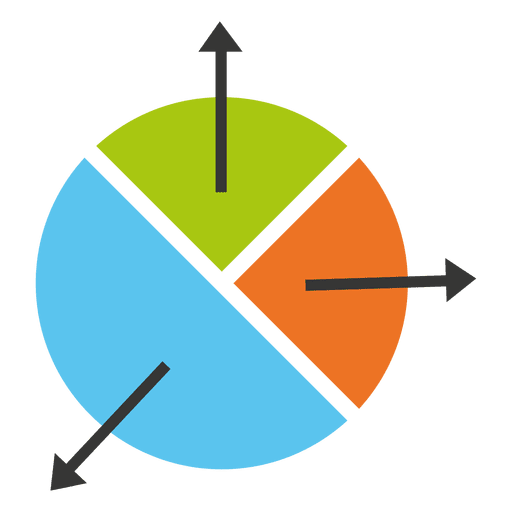 Pie chart arrow PNG Design