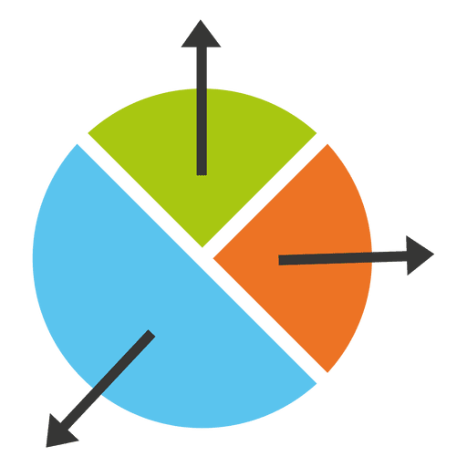 Seta do gráfico de pizza Desenho PNG