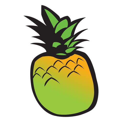 Ananas-Cartoon PNG-Design