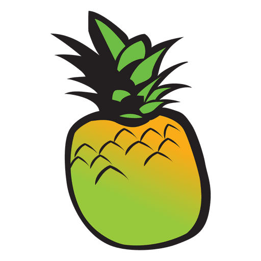 Pineapple cartoon - Transparent PNG & SVG vector file