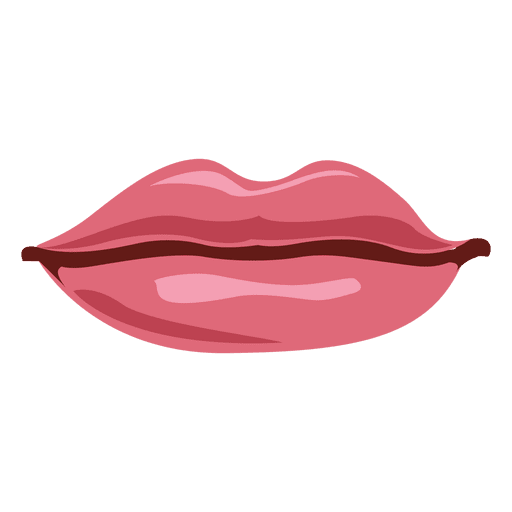 Labios femeninos rosados Diseño PNG