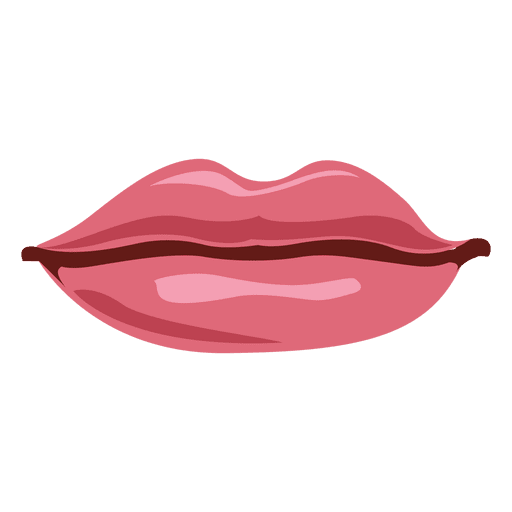 Pink female lips PNG Design