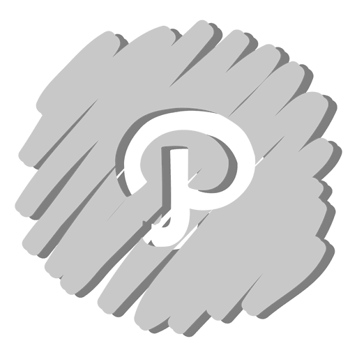 Icono distorsionado de Pinterest Diseño PNG