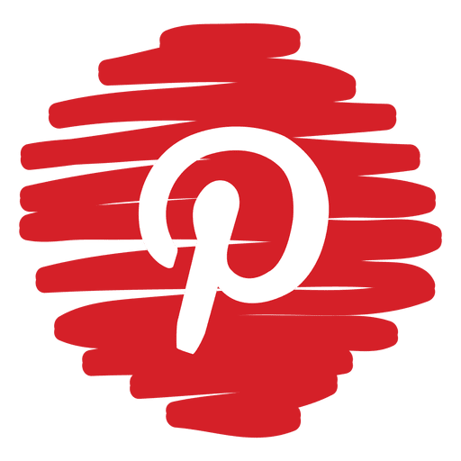 Pinterest verzerrtes rundes Symbol PNG-Design
