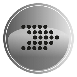 Botão redondo de seta a pixels Desenho PNG