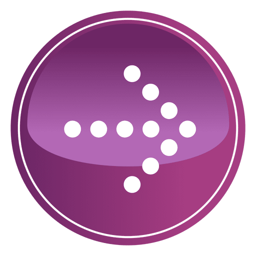 Pixilated purple arrow button PNG Design