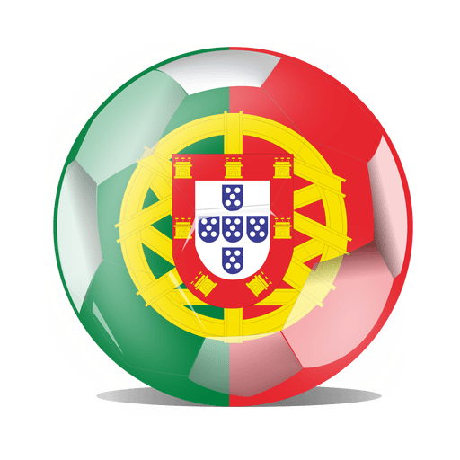 Portugal football flag PNG Design