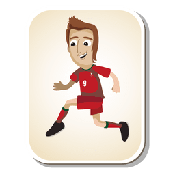 Dibujos animados de jugador de fútbol de Portugal Diseño PNG