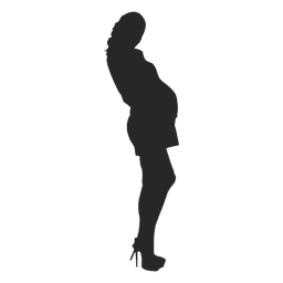 Menina grávida em pé Desenho PNG
