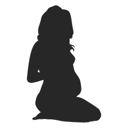Senhora grávida sentada 4 Desenho PNG