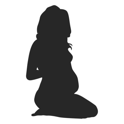 Pregnant lady sitting 4 PNG Design