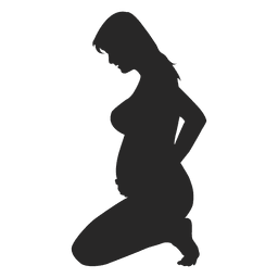 Pregnant lady sitting 5 PNG Design