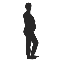 Pregnant lady standing 4 PNG Design