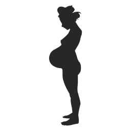 Señora embarazada de pie 5 Diseño PNG