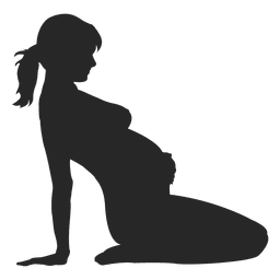 Mulher grávida sentada Desenho PNG