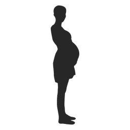 Mujer embarazada posición 4 Diseño PNG