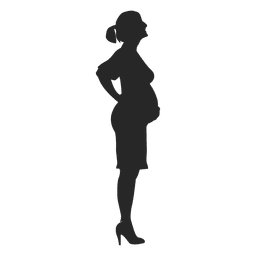 Pregnant woman standing 5 PNG Design