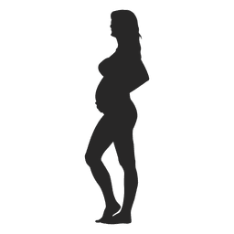 Pregnant woman standing 6 PNG Design