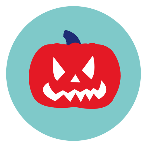 Icono de círculo de calabaza de Halloween Diseño PNG