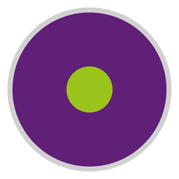 Lila grüne Scheibe PNG-Design