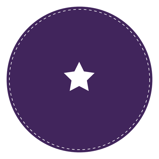 Purple round seal PNG Design