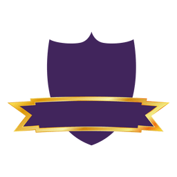 Purple shield label PNG Design