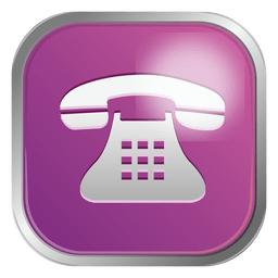 Icono de teléfono morado Diseño PNG
