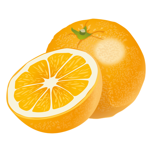 Naranja realista Diseño PNG