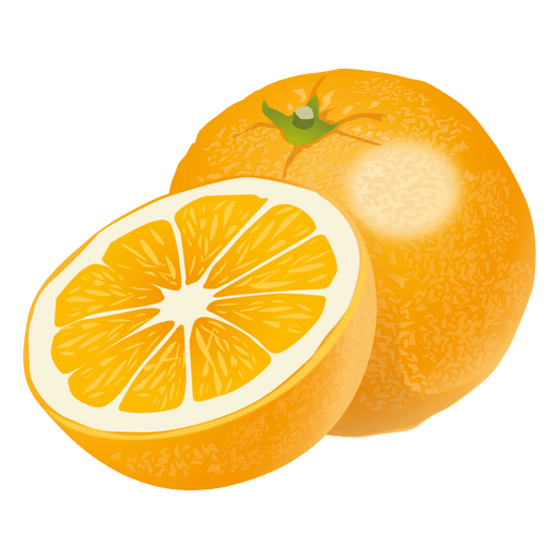 Realistic orange PNG Design