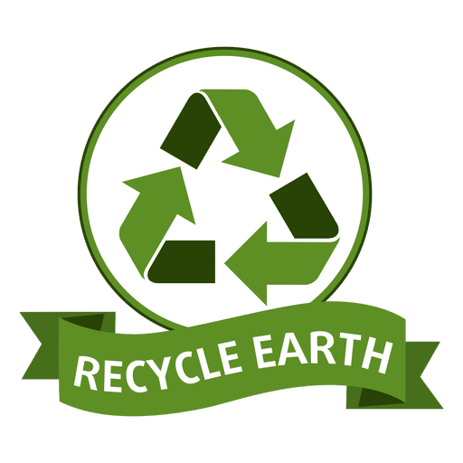 Recycle earth badge PNG Design