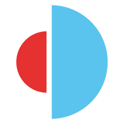 Gráfico de círculos vermelhos e azuis Desenho PNG