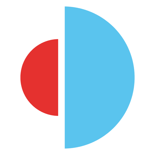 Red blue circles chart