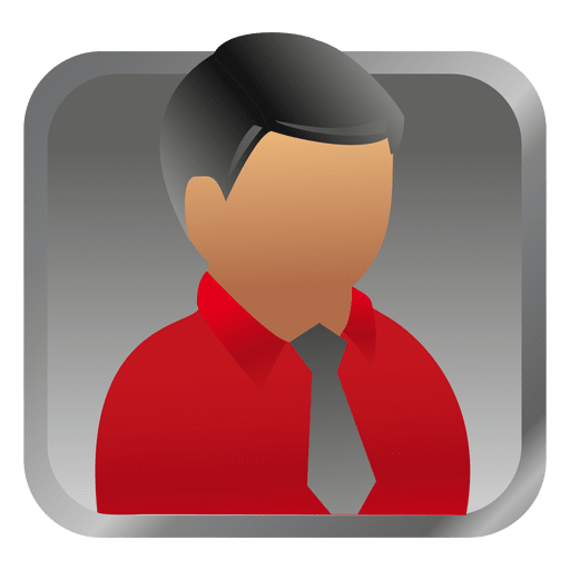 Red businessman square avatar