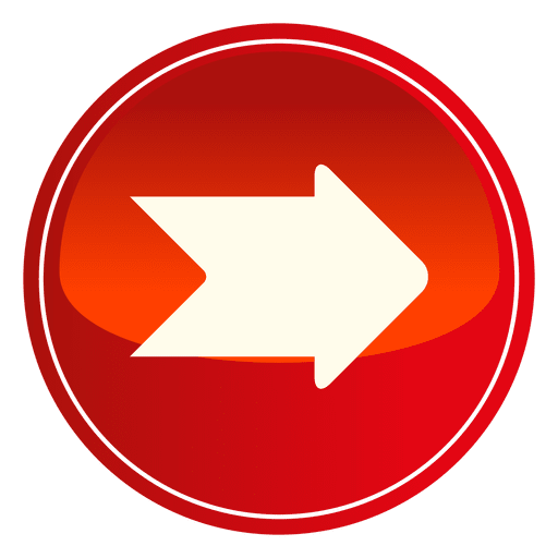 Botón de flecha de círculo rojo Diseño PNG