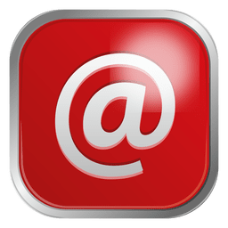 Red email icon PNG Design