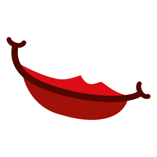 Red female lips PNG Design
