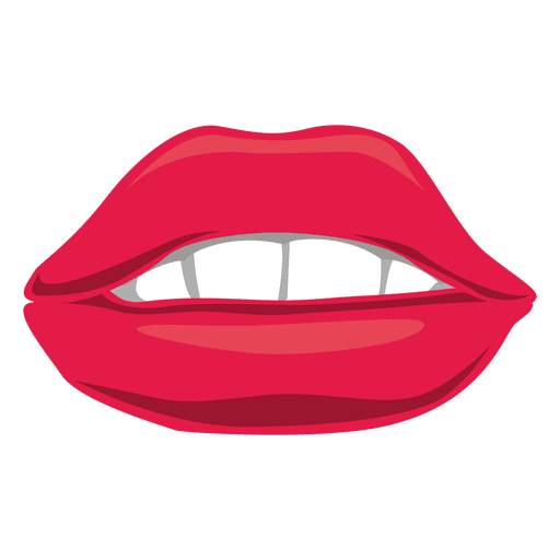 Roter weiblicher Mund PNG-Design