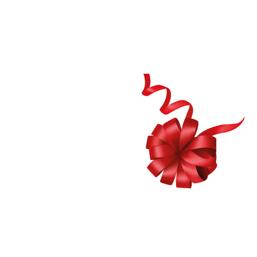 Red floral ribbon PNG Design