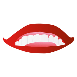Red girls lips cartoon Transparent PNG