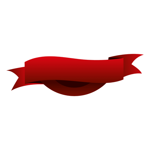 Red Ribbon Badge 6 PNG-Design