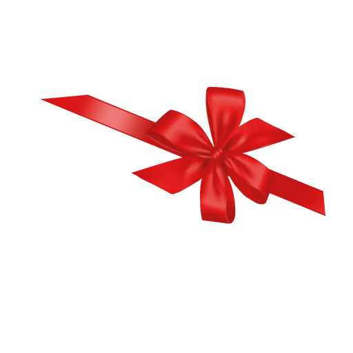Red ribbon bow - Transparent PNG & SVG vector file