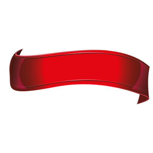 Ola de cinta roja Diseño PNG