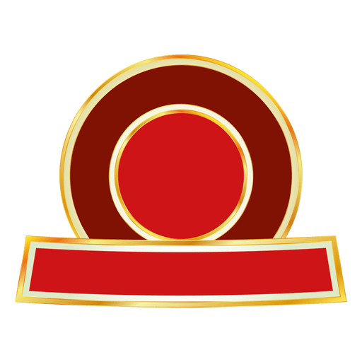 Rotes rundes Etikett 3 PNG-Design