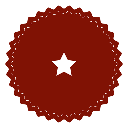 Red starry emblem PNG Design